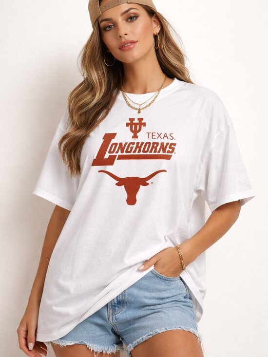 $$$EASTER SALE 2/$30 University of Texas Longhorns T-Shirt XL White NCAA Jerzees - Picture 2 of 7